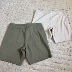 Express Olive and Cream Casual Shorts